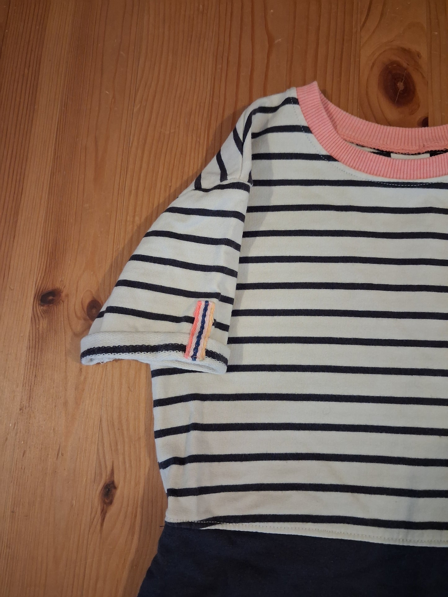 Striped Rabbit & Rainbow Short Sleeve Dress - Girls 3-4 years - Next