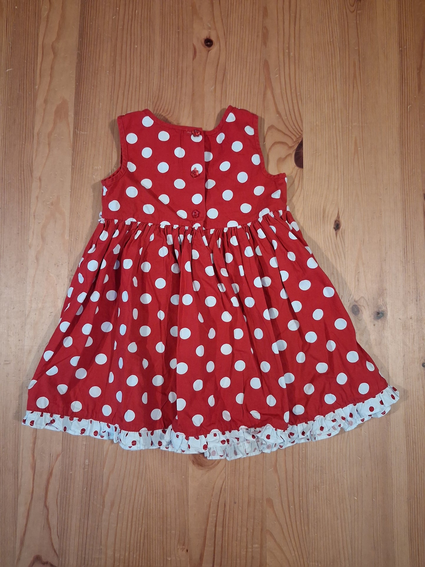 Red Spotty Minnie Mouse Dress - Girls 12-18 months - Disney