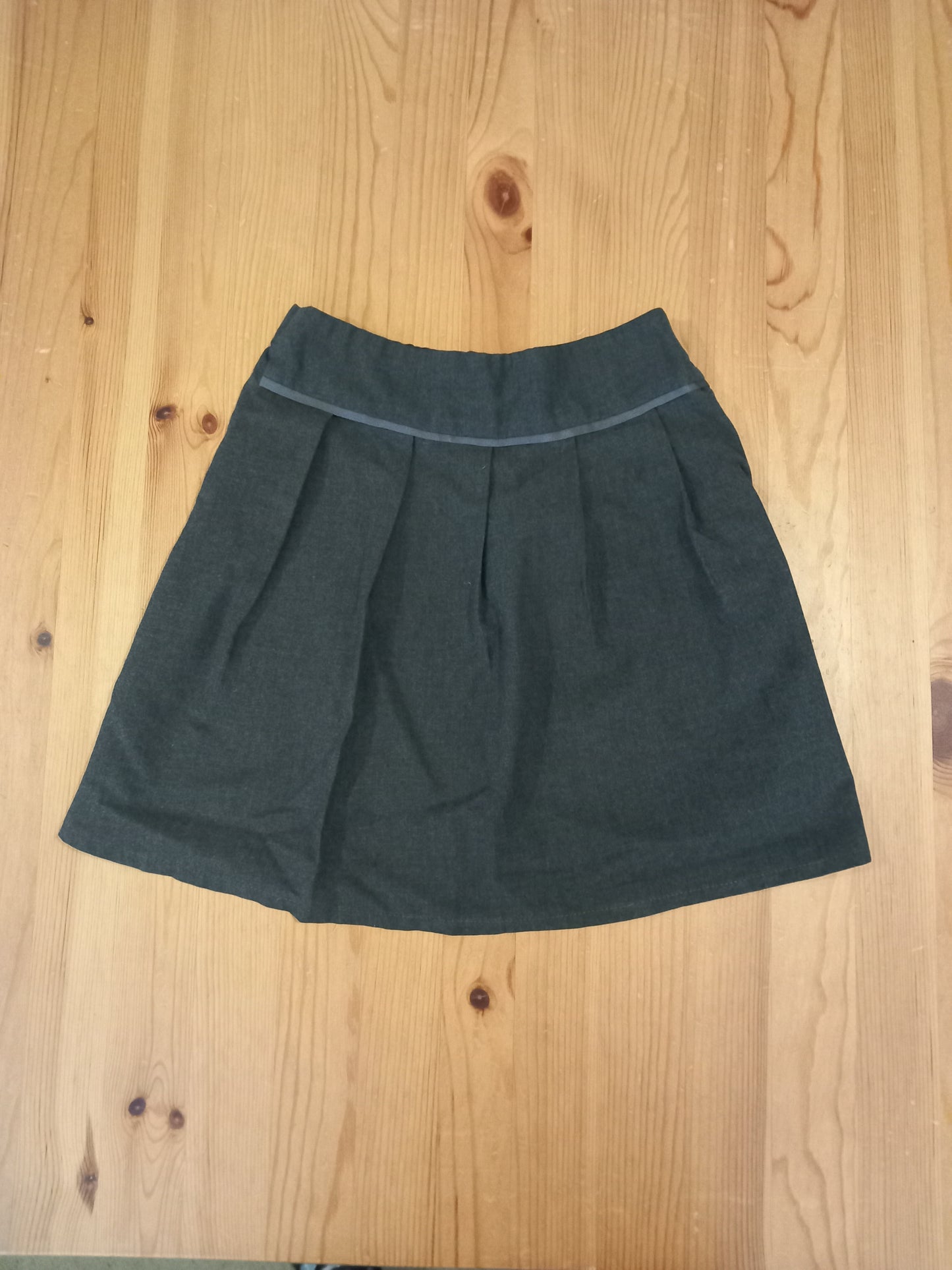 Grey School Skirt With Adjustable Waistband - Girls 8 years - TU