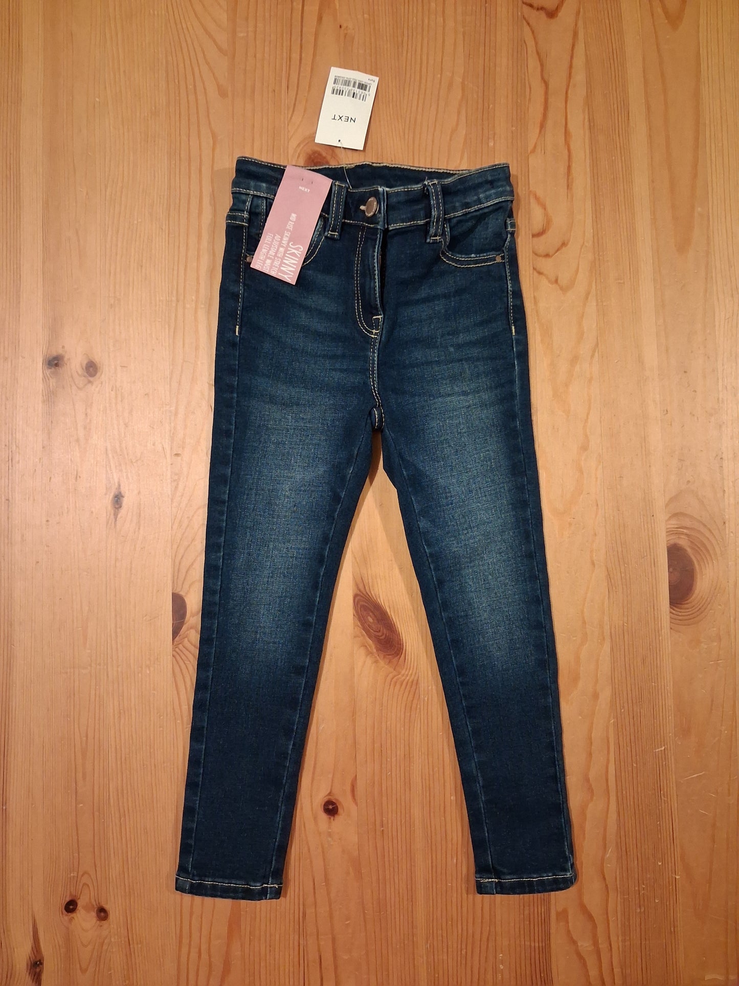 Navy Skinny Jeans With Adjustable Waistband (BNWT) - Girls 5 years - Next