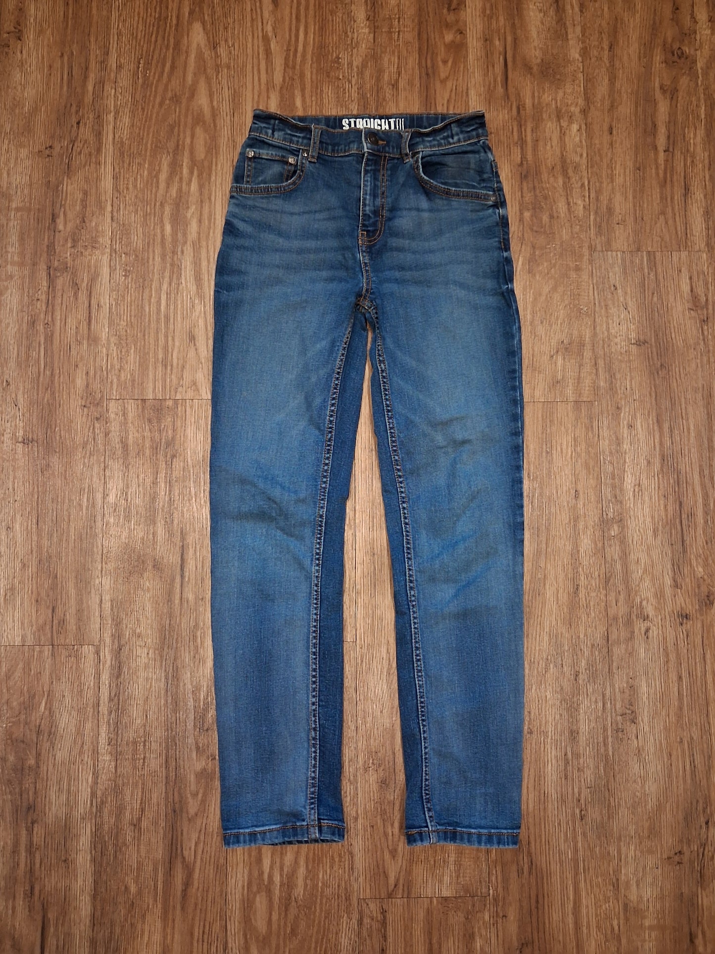 Straight Fit Jeans With Adjustable Waistband - Girls 11 years - TU