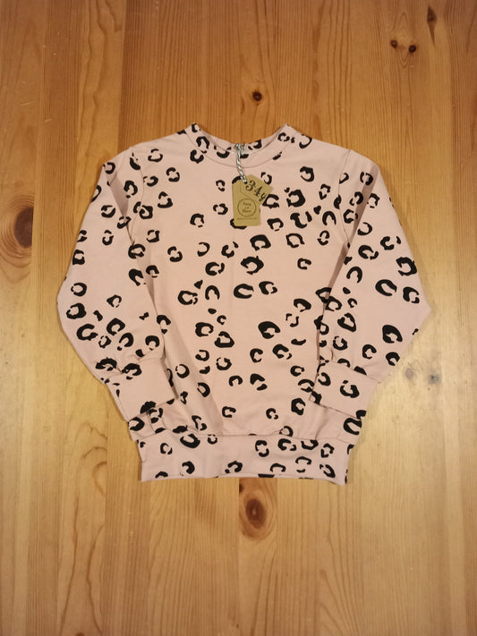 Handmade Light Pink Animal Print Long Sleeve Top/Lightweight Sweatshirt (BNWT) - Girls 3-4 years - Popsy & Mama