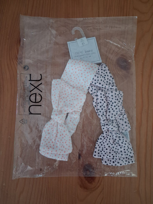 2 x Bow Headbands (BNWT) - Girls 3-6 months - Next