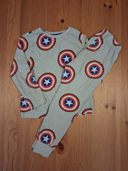 Captain America Long Sleeve Pyjamas - Boys 4-5 years - Marvel at George