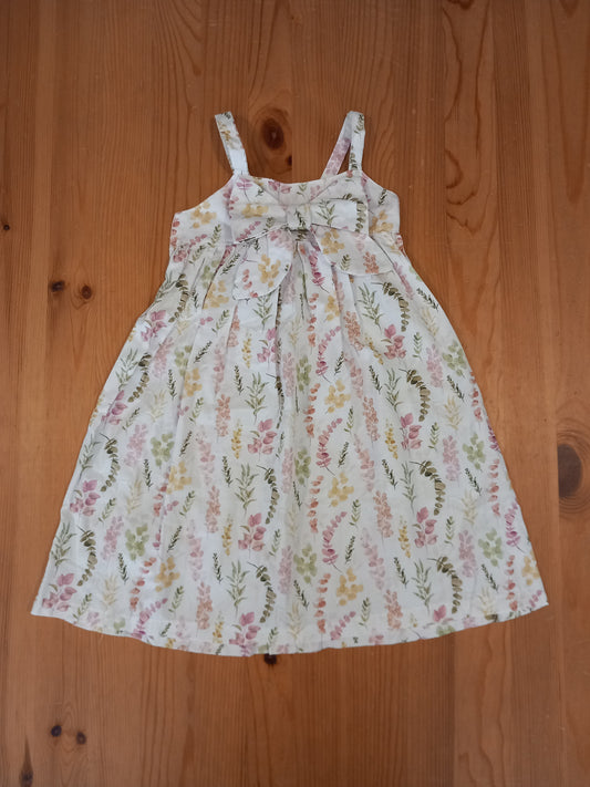 Handmade Plants Sleeveless Bow Dress - Girls 4-5 years - My Little Cotton Co.
