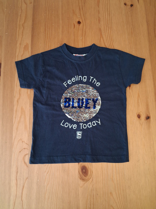 Navy Flip Sequin Ipswich Town T-Shirt - Girls 3-4 years - Ipswich Town Football Club