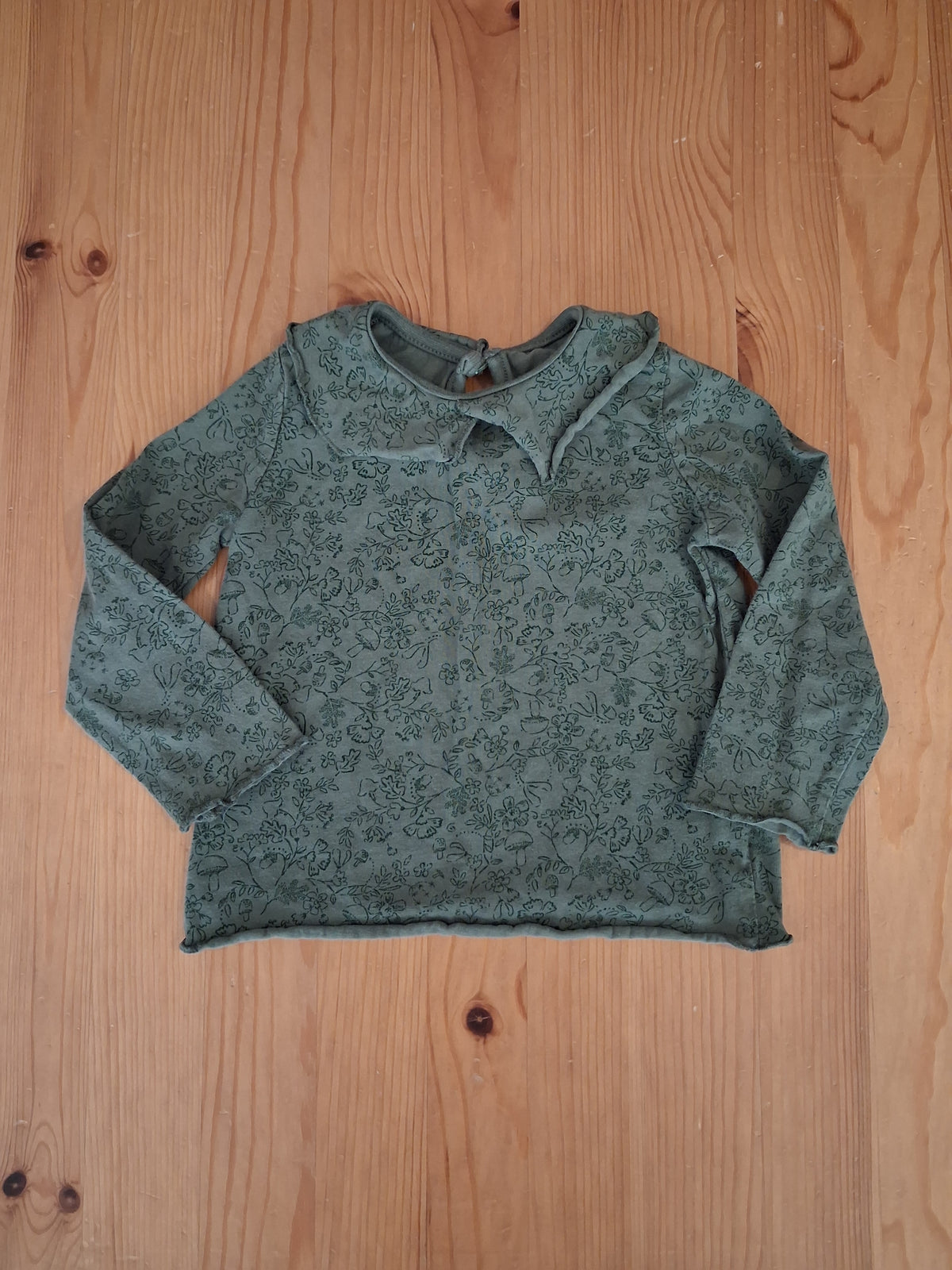 Green Nature Collared Long Sleeve Top - Girls 18-24 months - George