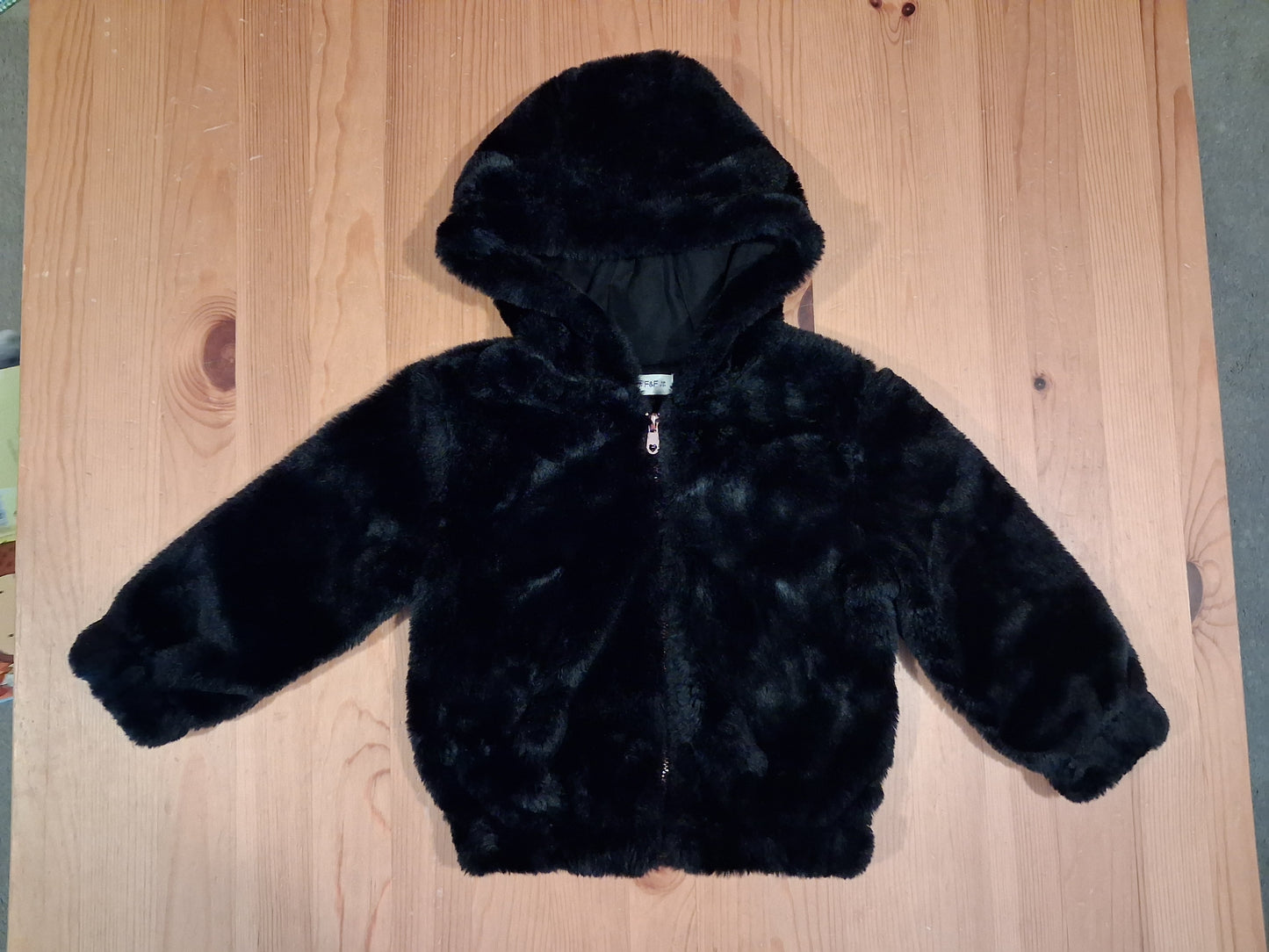 Black Furry Jacket - Girls 2-3 years - F&F