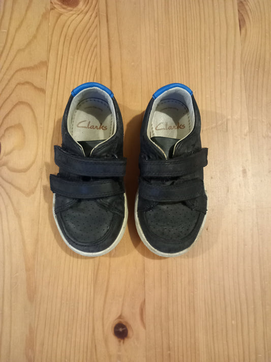 Navy Velcro Shoes - Boys Size 5F - Clarks