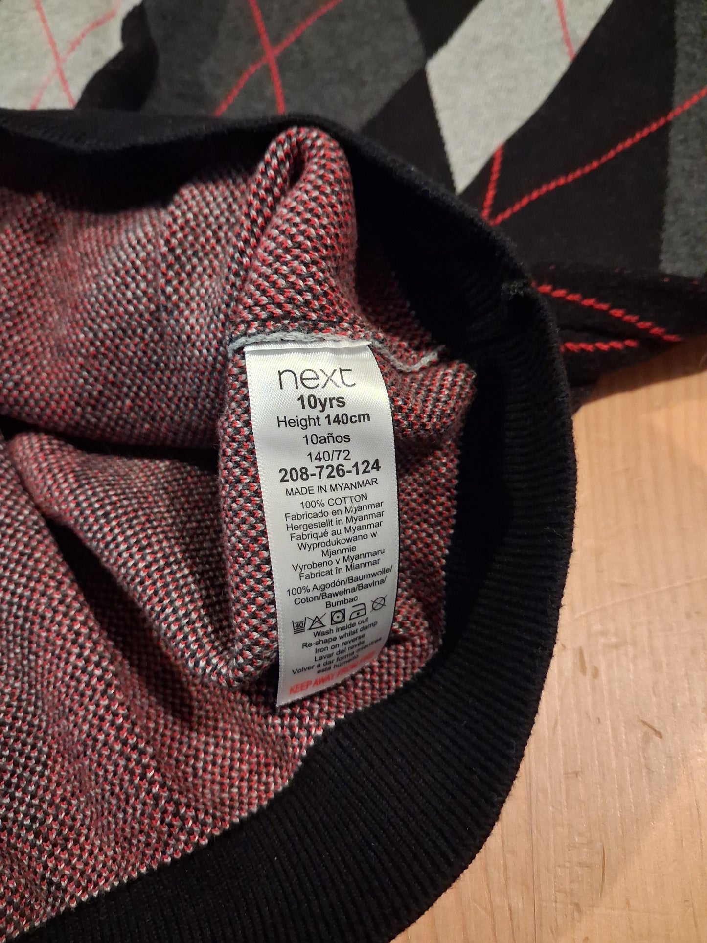 Argyle Style Jumper - Boys 10 years - Next