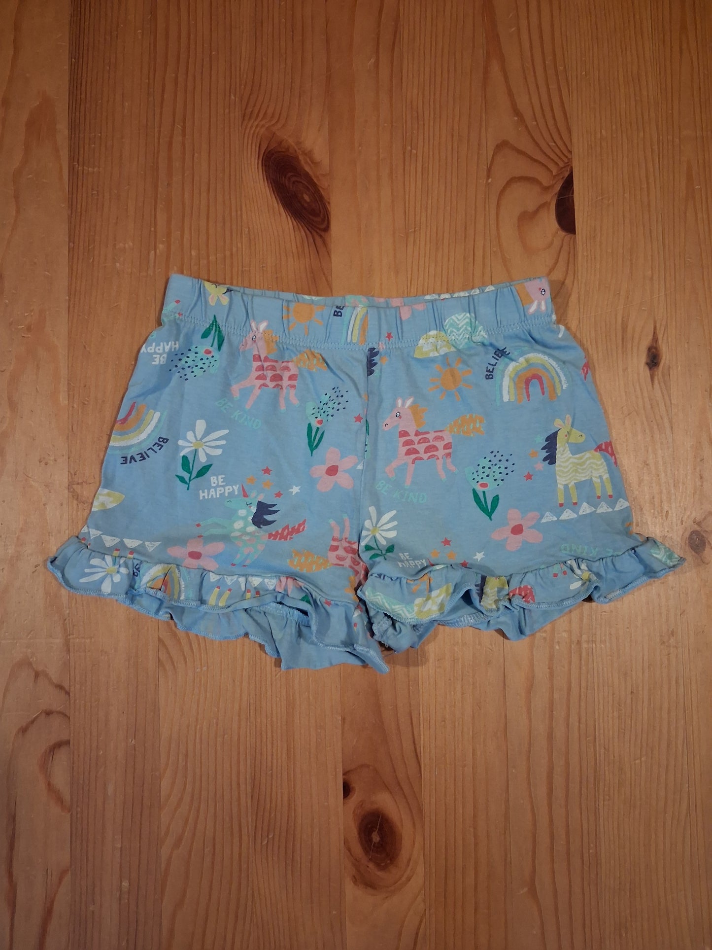 Rainbows Short Sleeve Pyjamas With Oversized Top - Girls 4-5 years - F&F