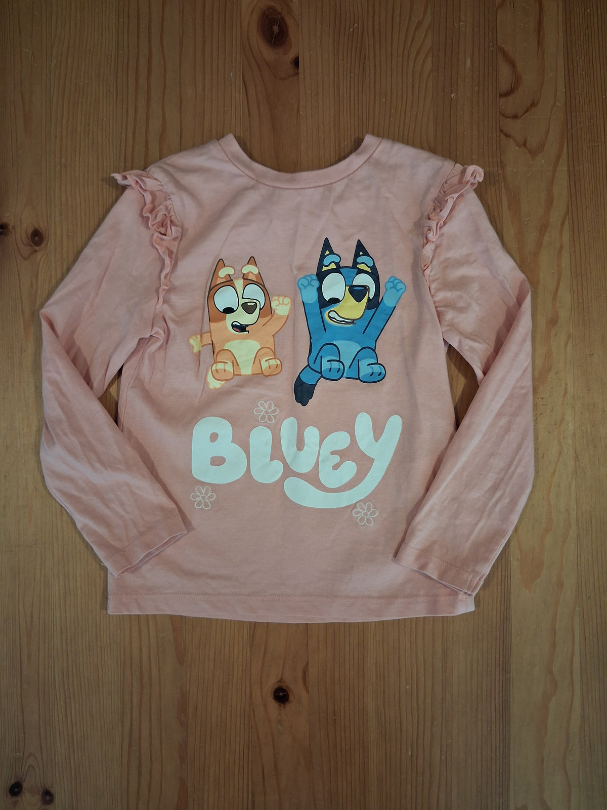 Light Pink Bluey Long Sleeve Top - Girls 3-4 years - Poetic Brands Ltd