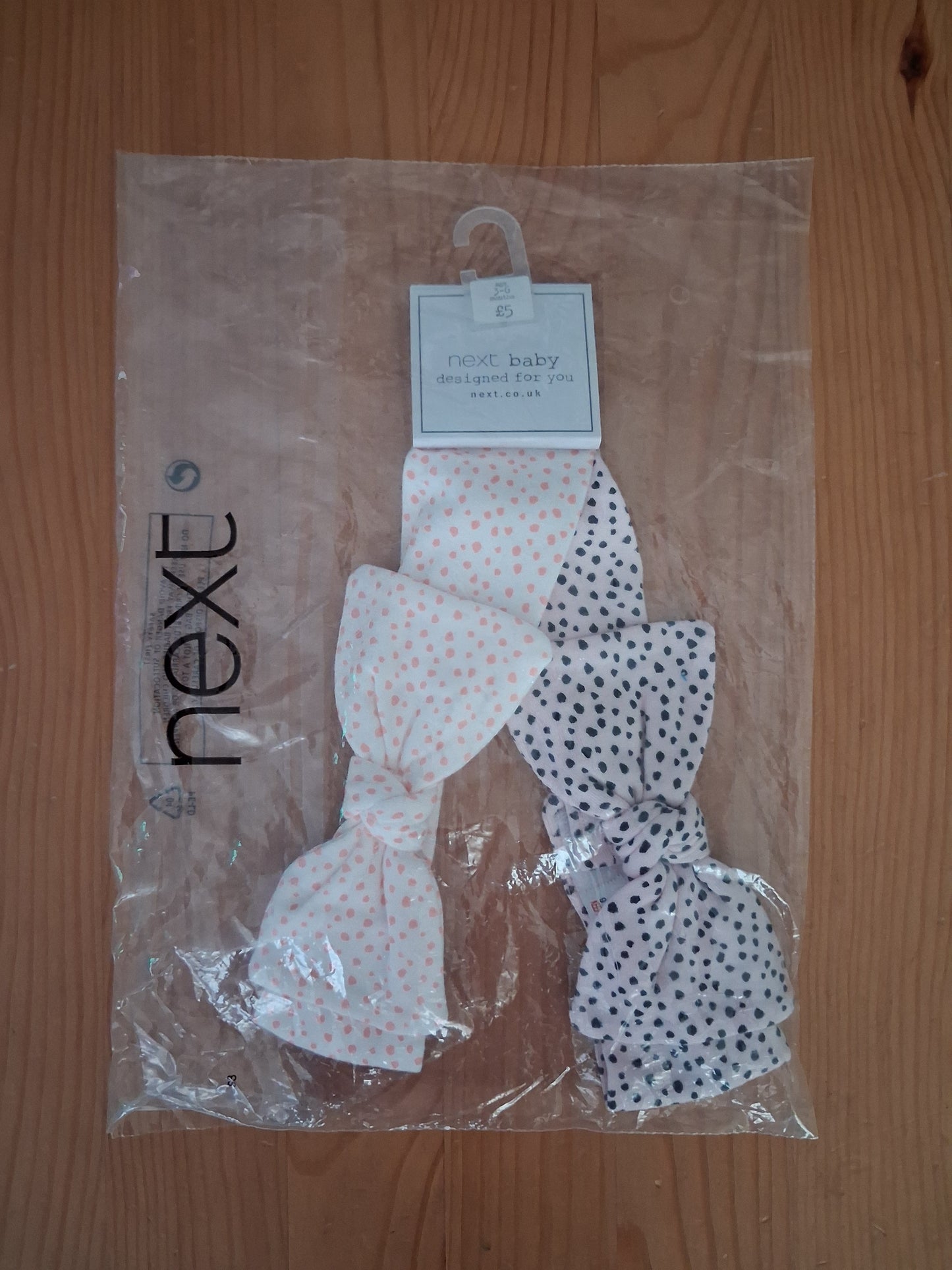 2 x Bow Headbands (BNWT) - Girls 3-6 months - Next