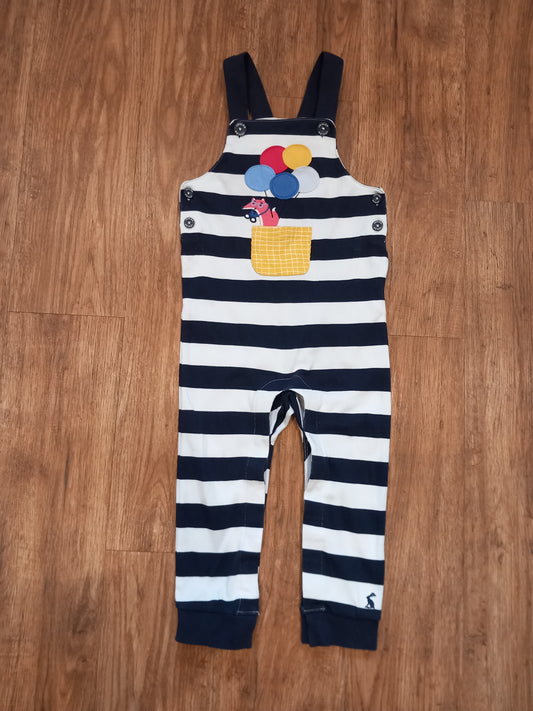 Striped Fox & Balloons Dungarees - Boys 18-24 months - Joules