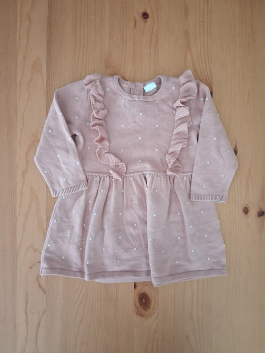 Pink Spotty Dress - Girls 6-9 months - H&M