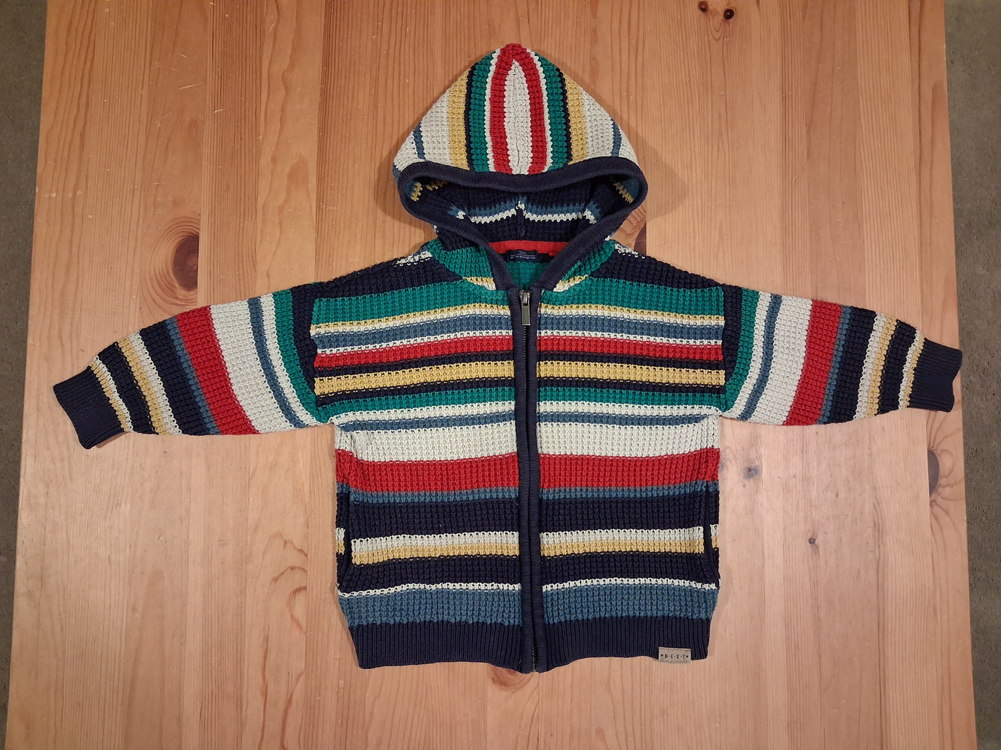 Striped Hooded Zipped Jumper With Pockets - Boys 18-24 months - Next