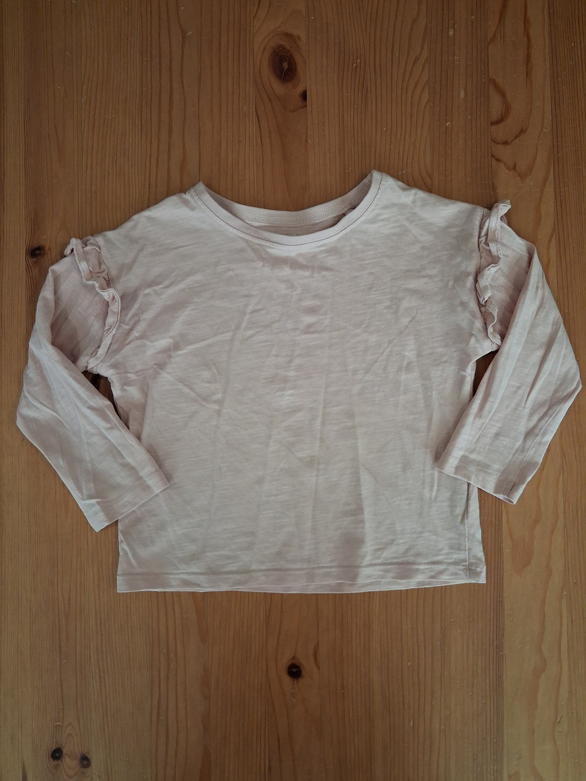 Light Pink Ruffle Sleeve Long Sleeve Top - Girls 3-4 years - John Lewis