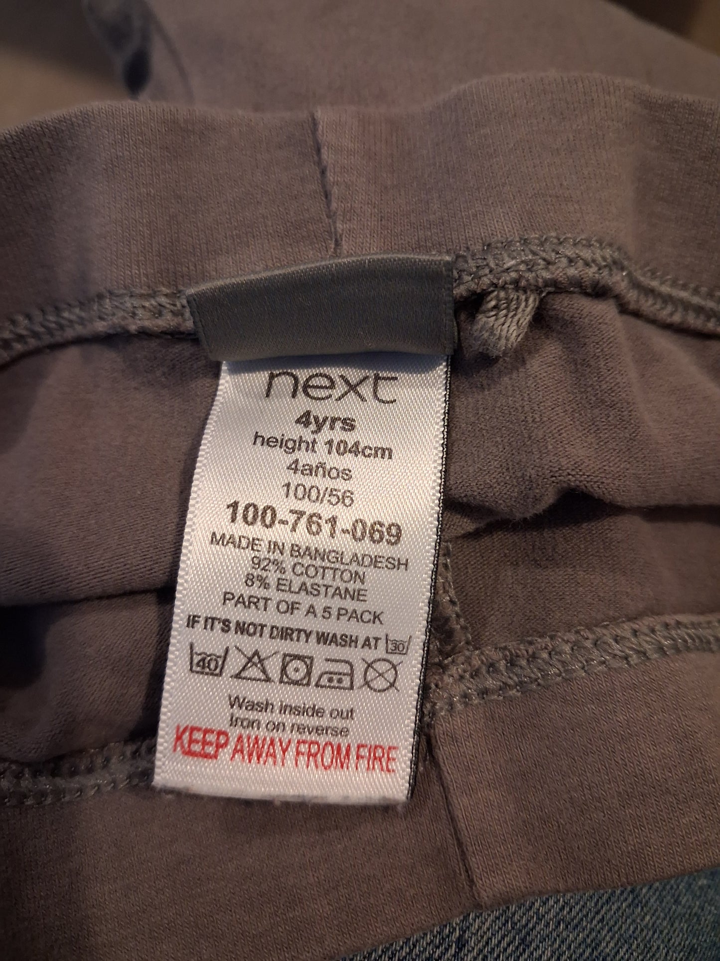 Grey Leggings - Girls 4 years - Next