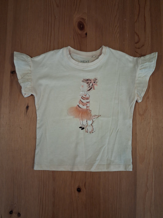 Rabbit & Tutu T-Shirt - Girls 3-4 years - Next
