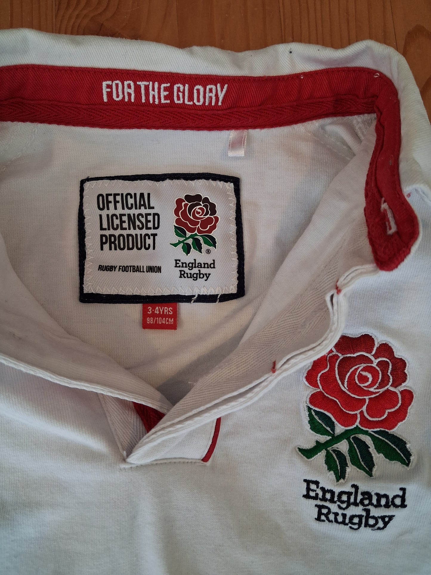 Long Sleeve England Rugby Shirt - Boys 3-4 years - England Rugby
