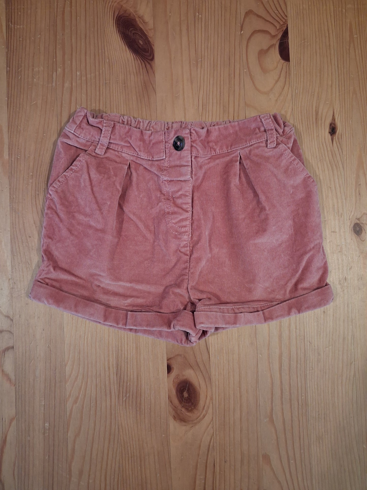 Pink Fine Corduroy Shorts With Adjustable Elasticated Waistband - Girls 18-24 months - TU