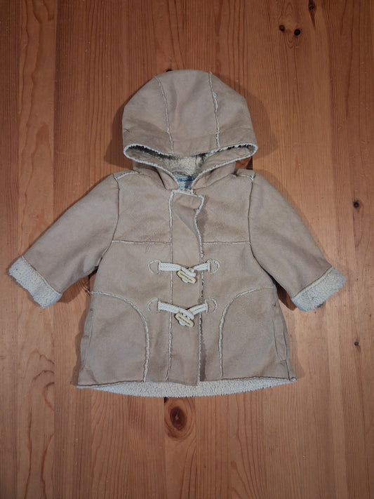 Fleece Lined Coat With Removable Inner Layer - Girls 3-6 months - Vertbaudet