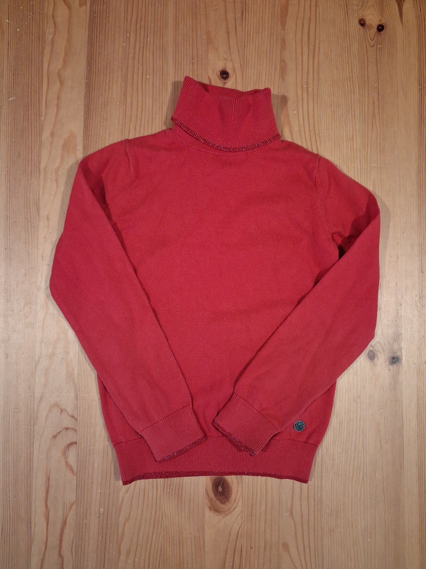 Red Glittery Rollneck Top - Girls 10 years - McGregor