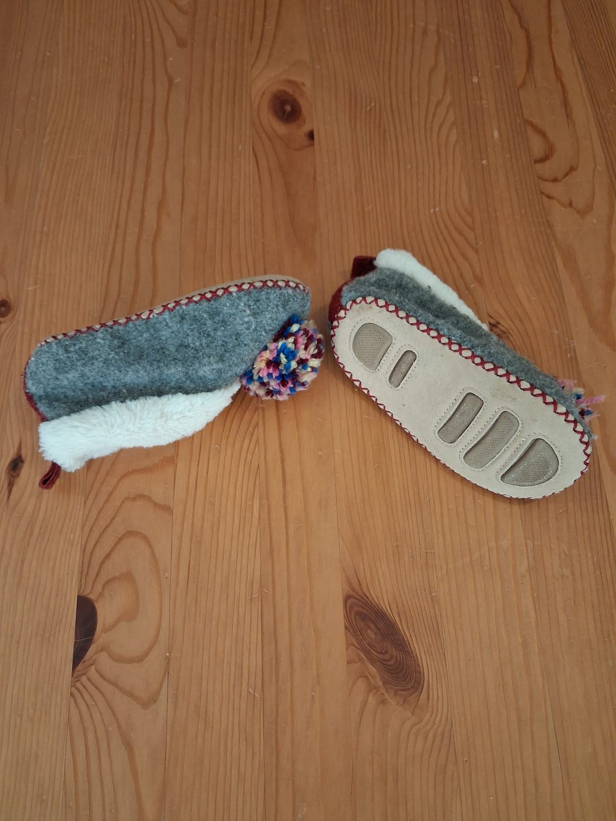 Pom Pom Slippers - Girls Infant Size 7 - John Lewis