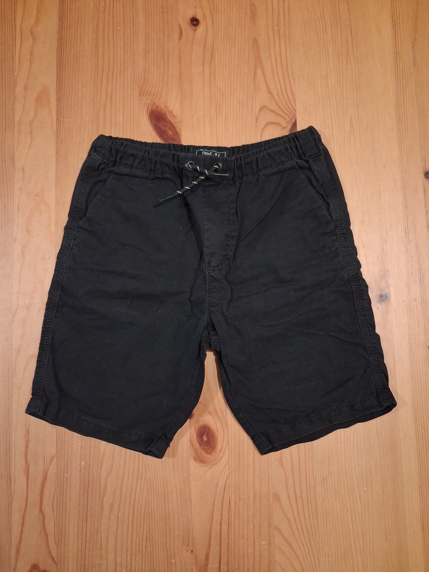 Black Cotton Shorts With Drawstring Elasticated Waistband - Boys 9 years - Next