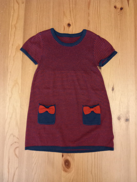 Short Sleeve Striped Dress - Girls 18-23 months - Matalan