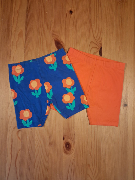 2 x Cycling Shorts (Floral & Coral) - Girls 4-5 years - Next