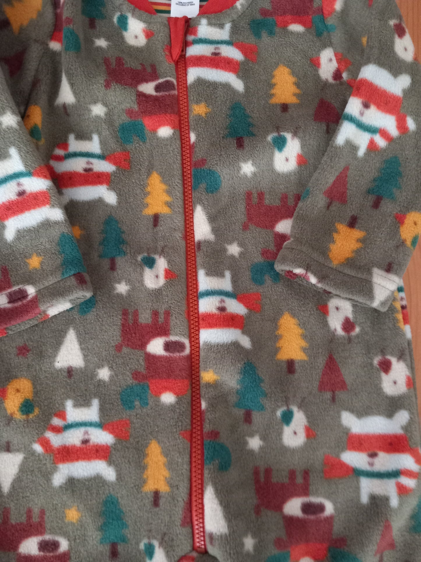 Winter Fleecy Zipped Sleepsuit - Boys 6-9 months - TU