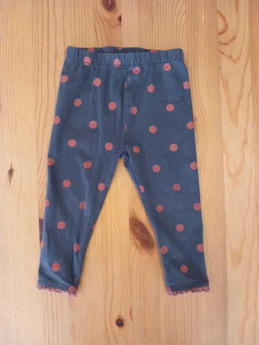 Spotty Leggings With Feature Trim - Girls 18-24 months - TU