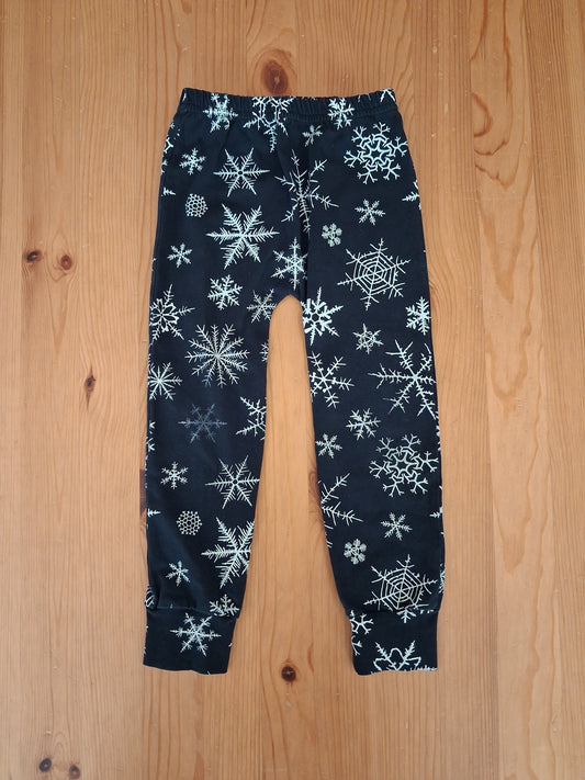 Black Snowflakes Leggings - Unisex 3-4 years -Fred & Noah