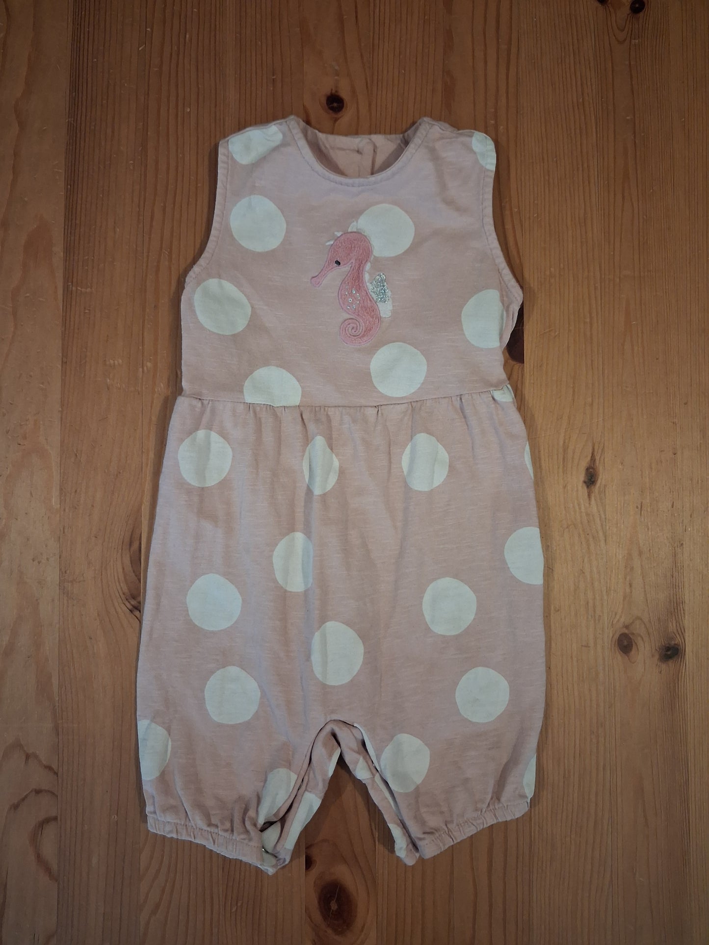 Seahorse Spotty Romper - Girls 12-18 months - M&S