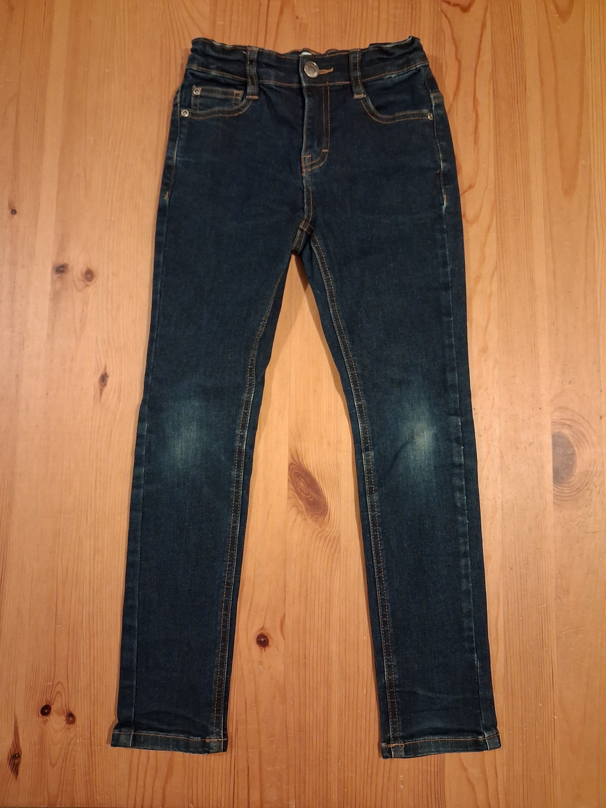 Navy Skinny Jeans With Adjustable Waistband - Boys 8 years - La Redoute
