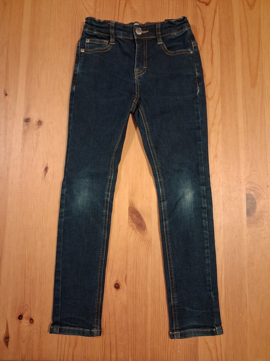 Navy Skinny Jeans With Adjustable Waistband - Boys 8 years - La Redoute