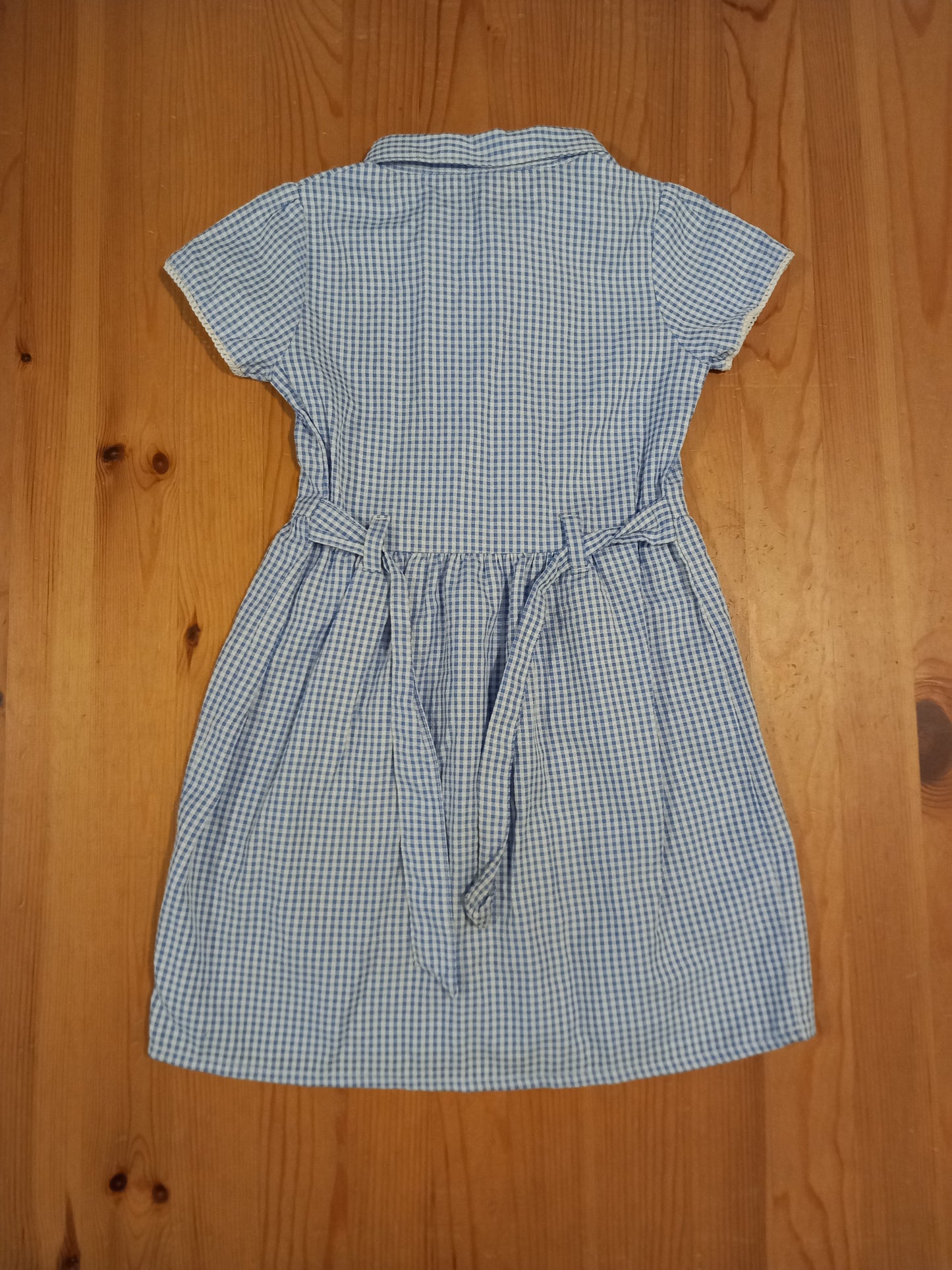 Blue Gingham School Summer Dress - Girls 4 years - TU