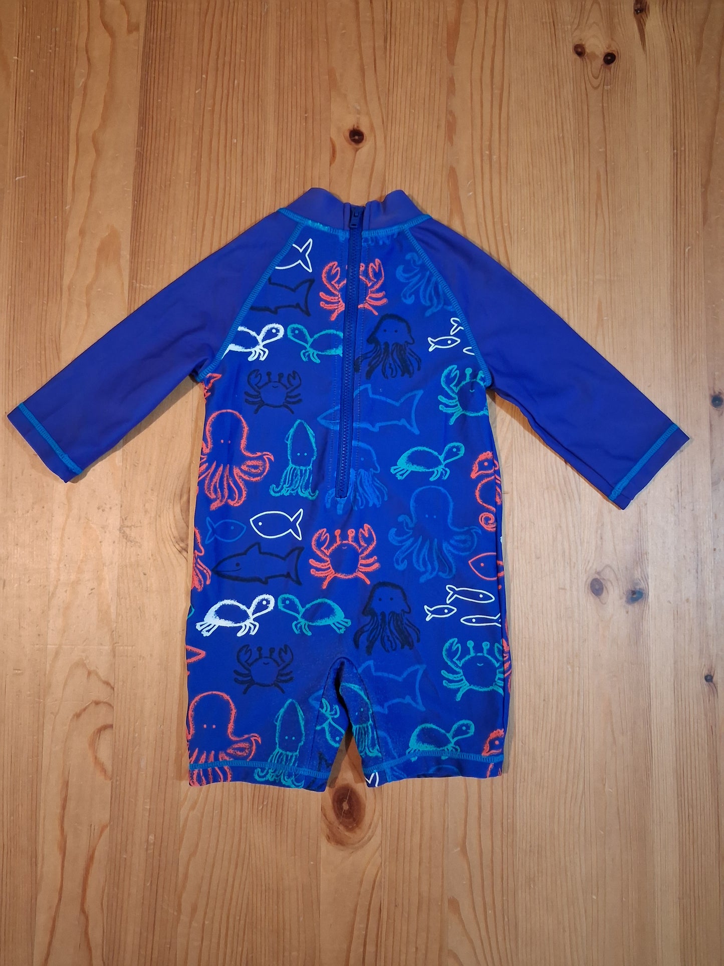 Blue Sea Creatures Sun/Swim/Beach Suit - Boys 18-24 months - Mothercare