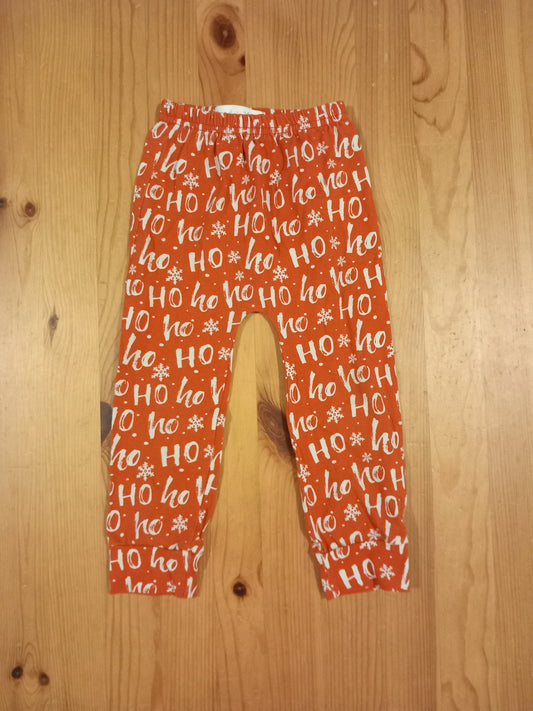 Red 'Ho Ho Ho' Christmas Leggings - Unisex 18-24 months - Fred & Noah