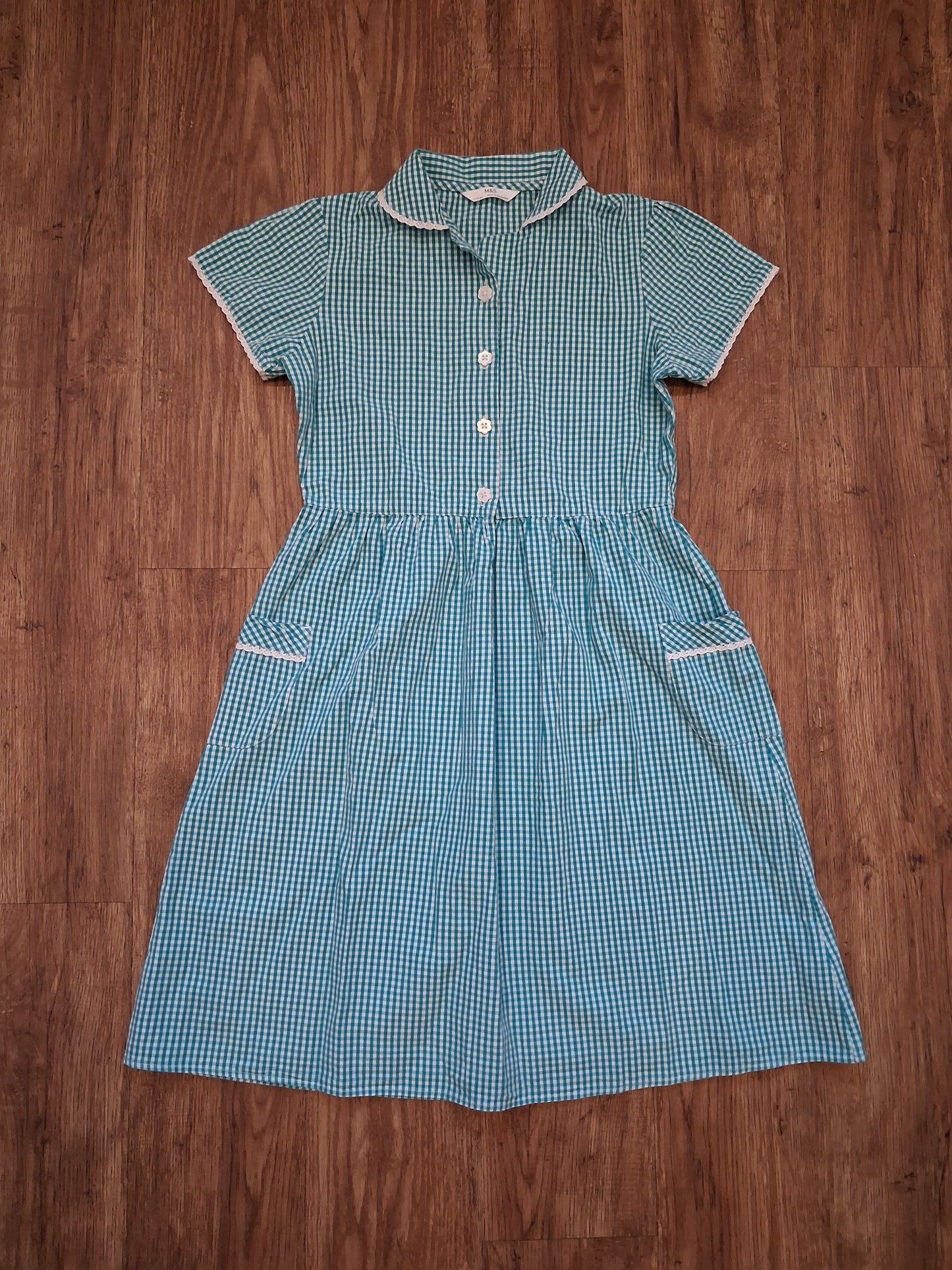 Green Gingham School Summer Dress - Girls 11-12 years - M&S