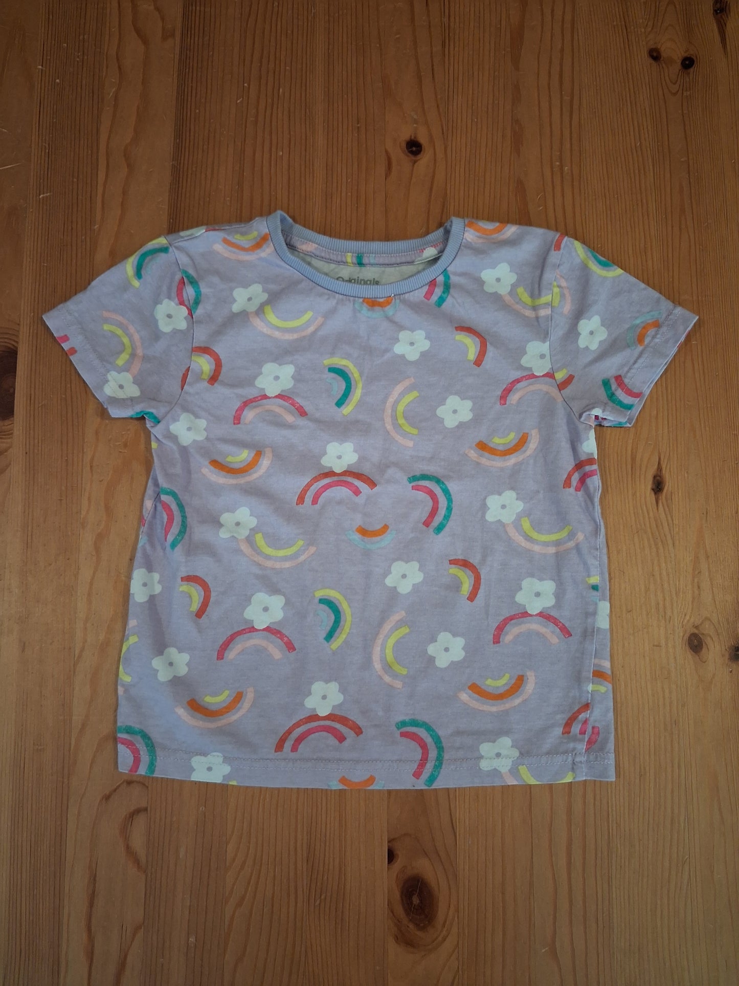 Light Purple Flowers Short Sleeve Pyjamas - Girls 5-6 years - Home Bargains