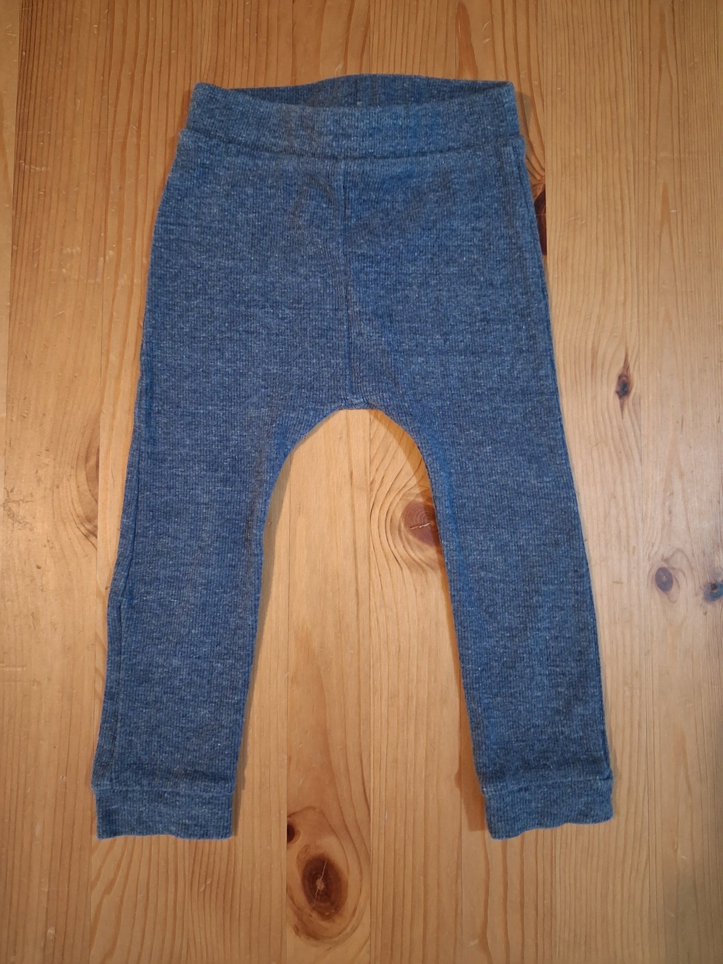 2 x Ribbed Leggings (Striped & Blue) - Boys 18-24 months - TU