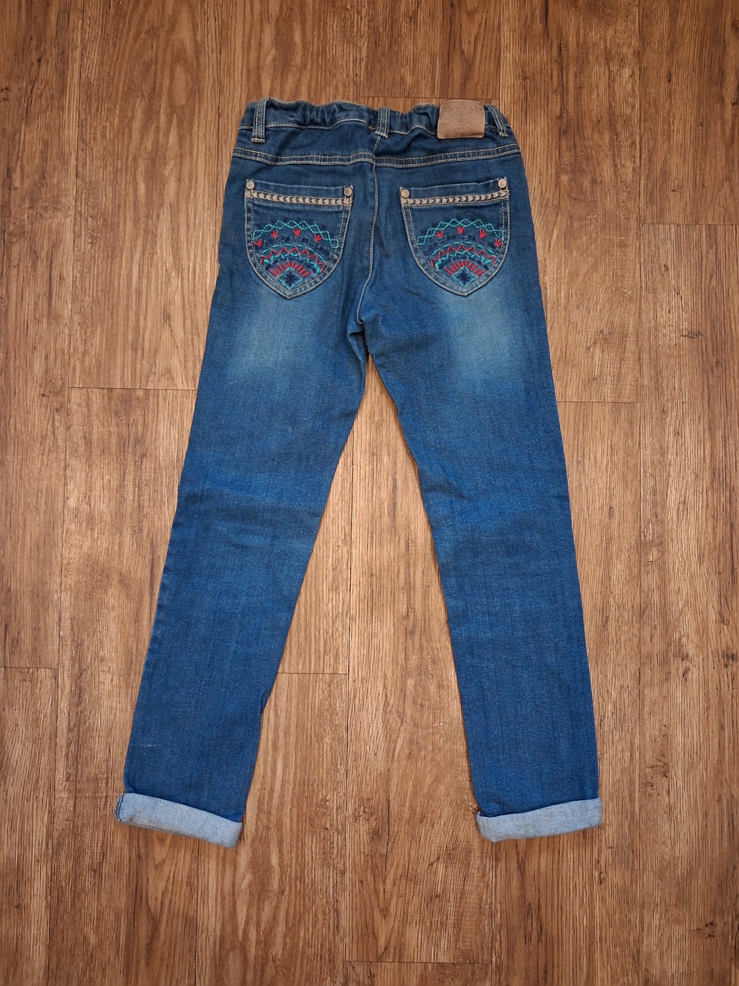 Embroidered Jeans - Girls 10-11 years - La Redoute
