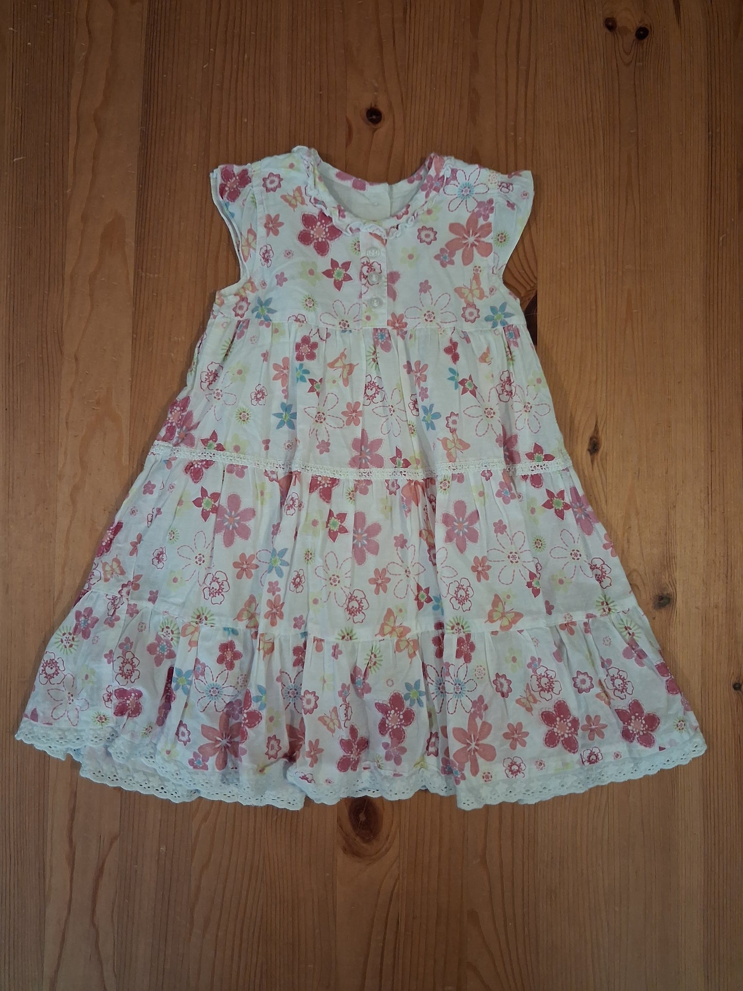 Lined Floral Dress - Girls 12-18 months - Matalan