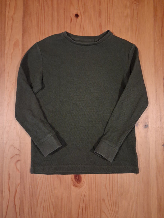 Khaki Green Textured Long Sleeve Top - Boys 6 years - Next