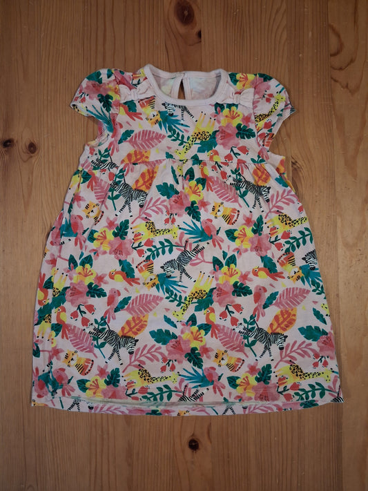 Colourful Animals & Plants Summer Dress - Girls 12-18 months - George