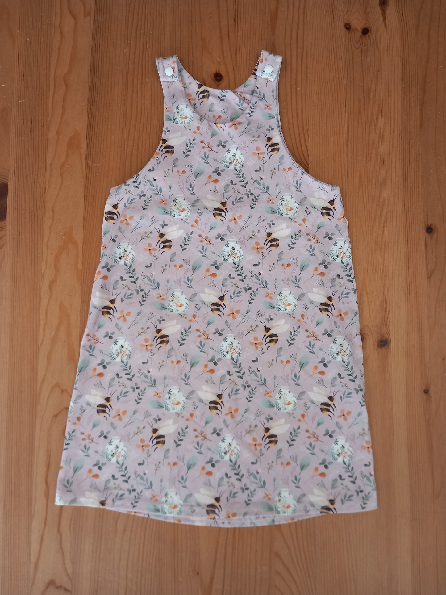 Handmade Bees Pinafore Dress - Girls 5-6 years - Little Pud & Toots