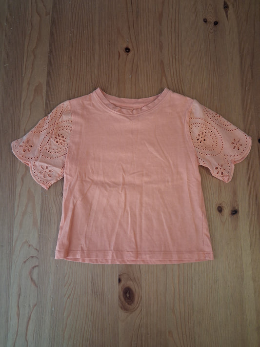 Peach T-Shirt With Feature Sleeves - Girls 3 years - Next