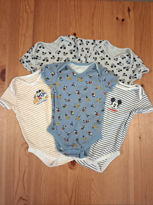 5 x Short Sleeve Disney Bodysuits - Boys 2-3 years - Disney Baby At George